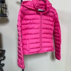 Abercrombie and fitch kids pink puffer Jacket